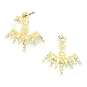 Bauble Bar Gold & Crystal Ear Jackets • NEW